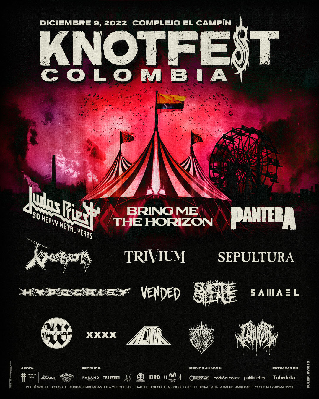 Knotfest Colombia 2022: Boletería, Horarios Y Cartel | Canal Trece